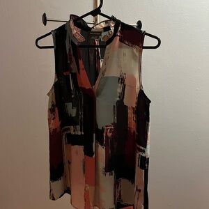 Van Heusen Multicolor Abstract Sleeveless Blouse